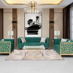 Ariel (#3725) - Green 3pc Sofa Set