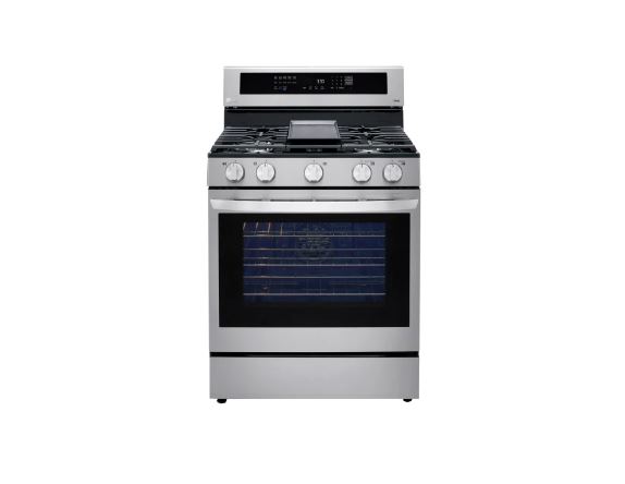 LG LRGL5825F 5.8 cu ft. Smart Wi-Fi Enabled True Convection InstaView® Gas Range with Air Fry