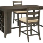 Rokane Counter Height Dining Table and 2 Barstools
