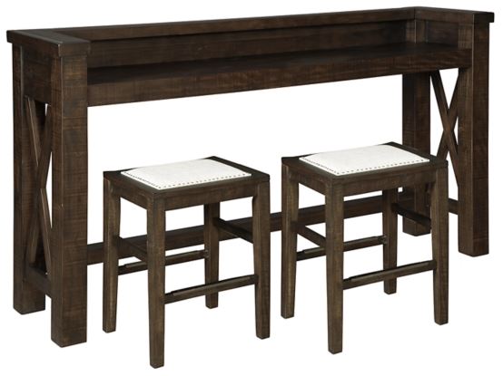 Hallishaw Counter Height Dining Table and 2 Barstools