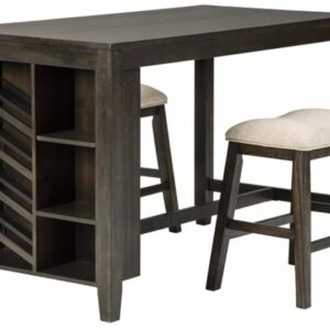 Rokane Counter Height Dining Table and 2 Barstools
