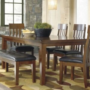 Ralene Dining Table and 4 Chairs and Bench