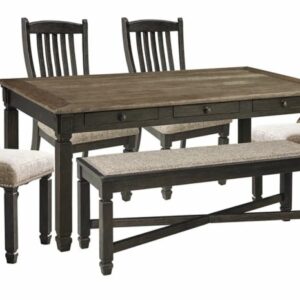 Tyler Creek Dining Table and 4 Chairs and Bench