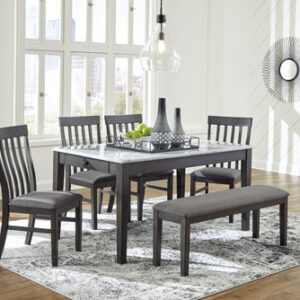 Luvoni Dining Table and 4 Chairs and Bench