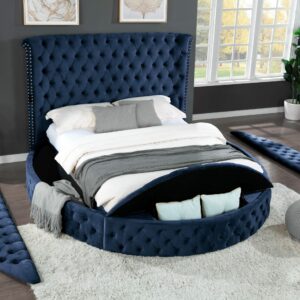 HAZEL (#423)(Navy Blue) King Bed